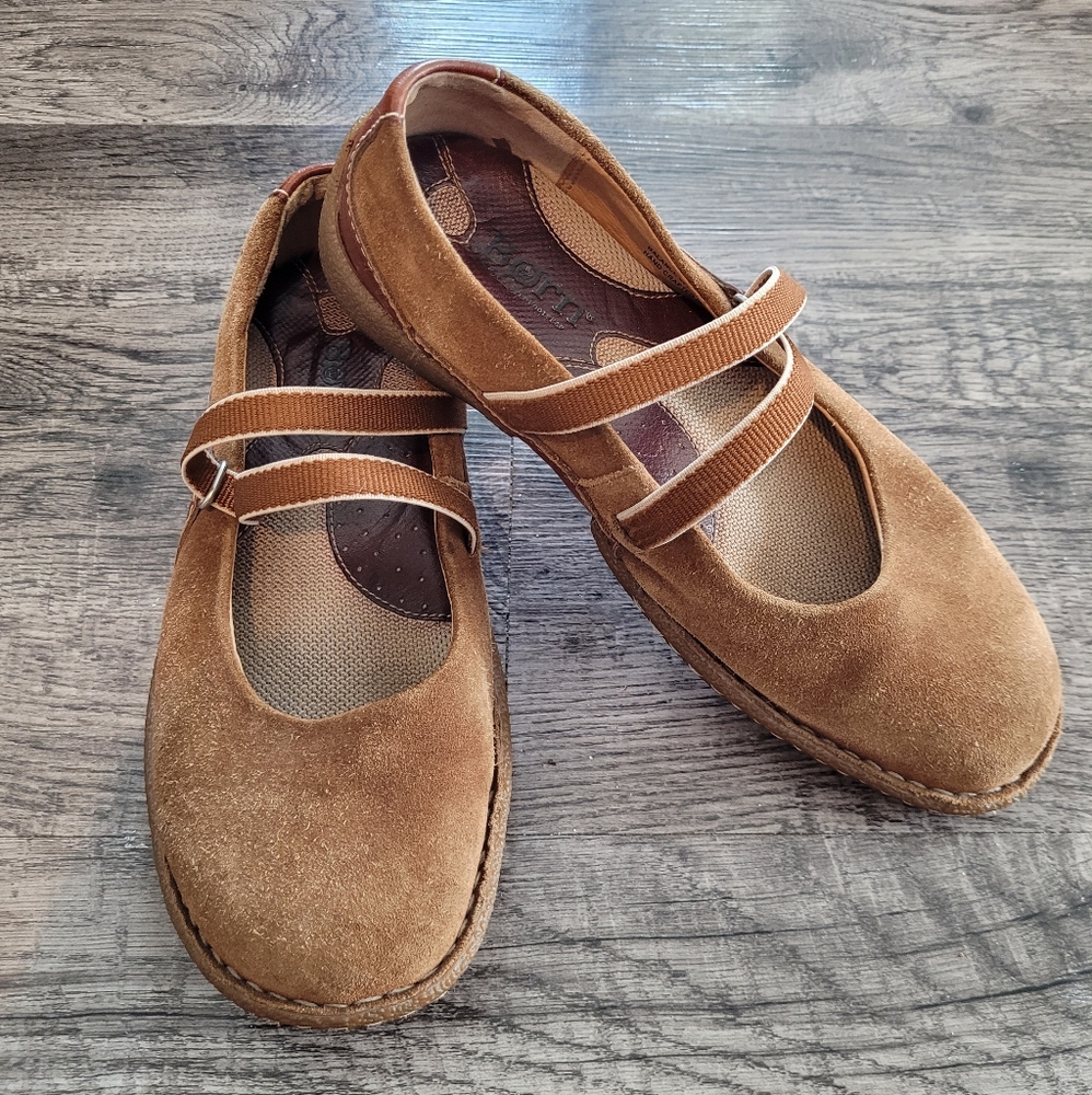 Born brown suede Mary Jane